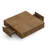 35.3 Inch Solid Wood Square Coffee Table With 2 Drawers, Handcrafted Ash & Oak Fluted Design-617981559-617981556