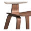 2 chaises blanches bouclées avec pieds en noyer - Chaise d'appoint confortable en noyer