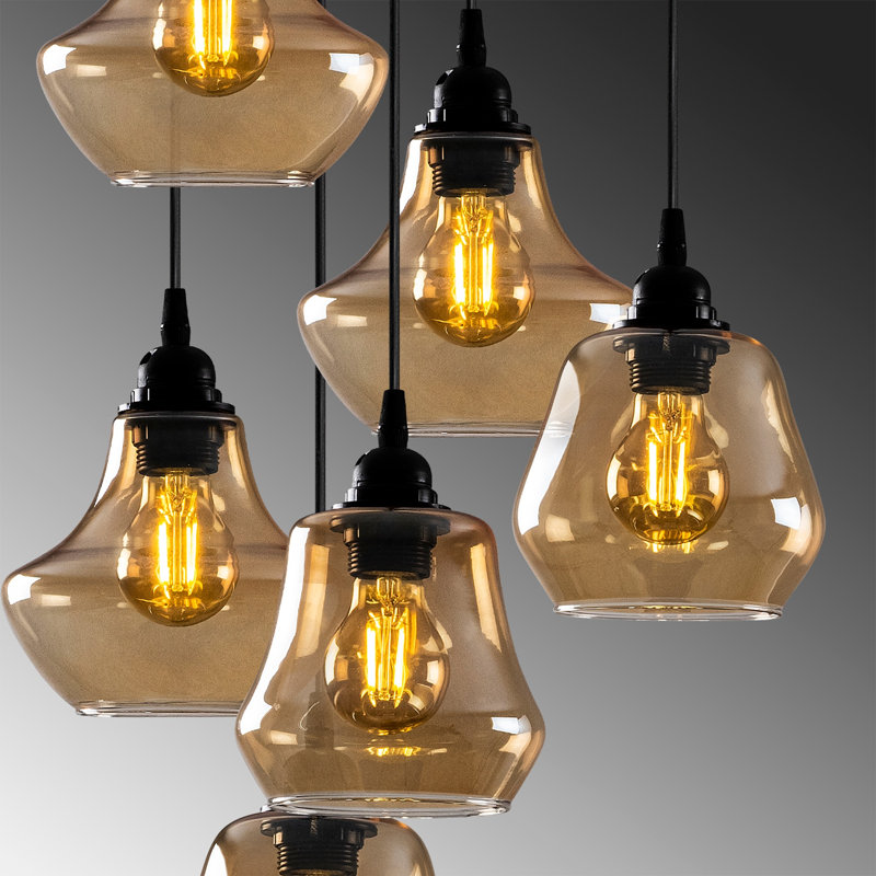 Luminaire suspendu géométrique à 7 lumières Poynter
