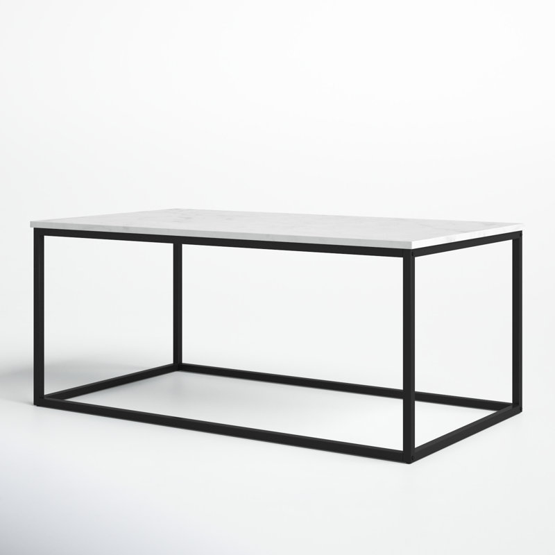 Table basse Hexham, Marbre blanc
