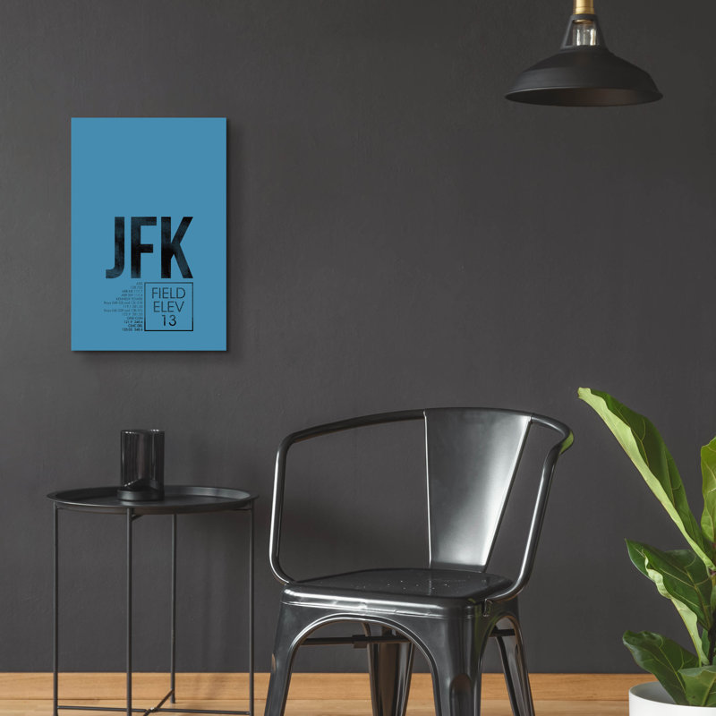 "JFK ATC" par O8 à gauche, H 24 po x l 16 po x P 0,2 po