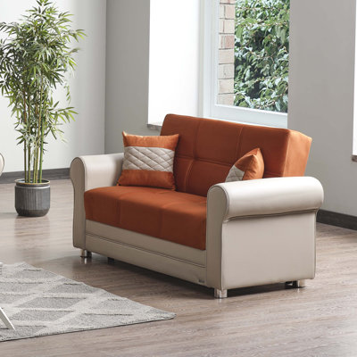 Avalon 65 in. Fabric Upholstered 2-Seater 3-in-1 Sleeper Loveseat Sofa Bed with Storage