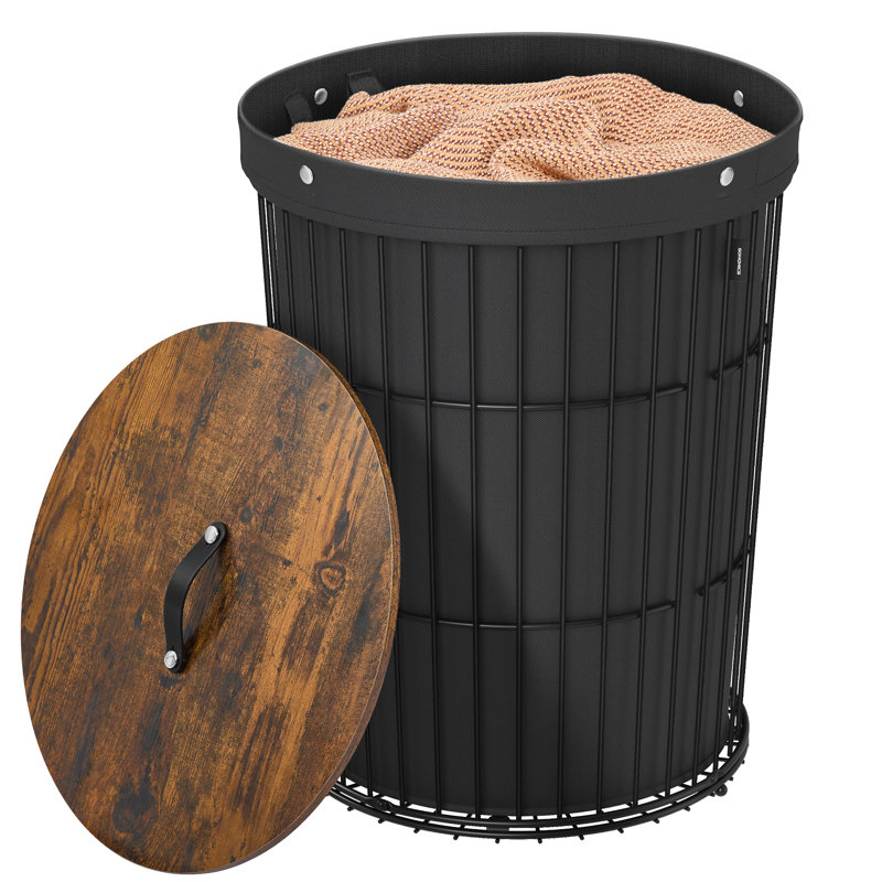 Wood Laundry Hamper with Handles