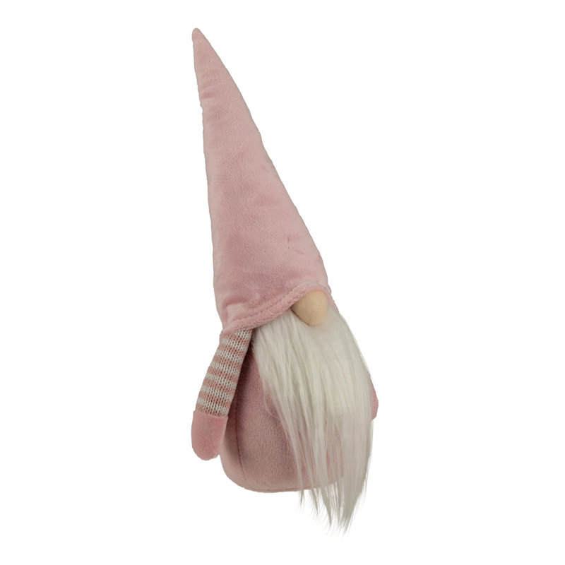 Gnome de printemps 12 po, Rose / blanc