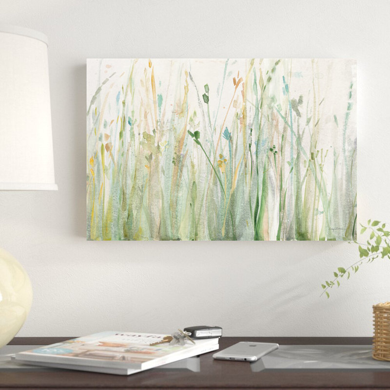 «Spring Grasses II» par Avery Tillmon, reproduction d'art sur toile tendue, H 32 po x l 48 po, Impression sans cadre