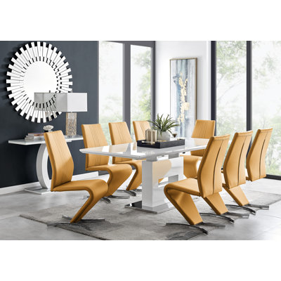 Eubanks Dining Set with 8 Chairs