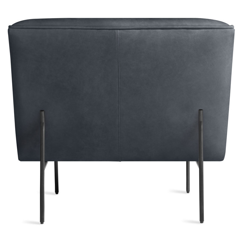 Dandy Leather Lounge Chair, Ink Leather