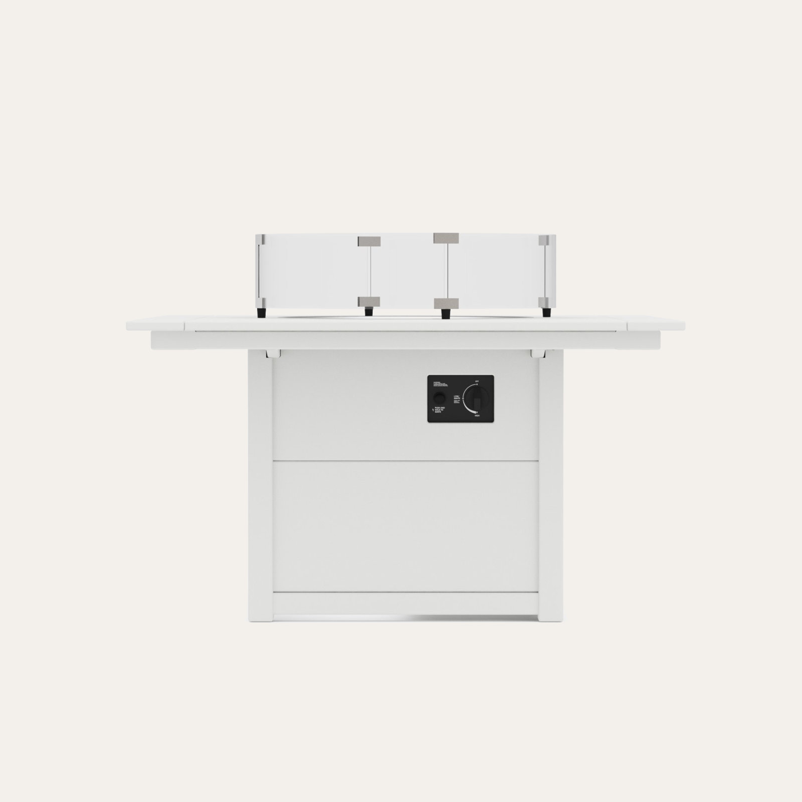 POLYWOOD® Square 42" Fire Pit Table, White