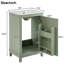 Meuble-lavabo de salle de bain 50 cm, lavabo en céramique, gain de place, nombreux rangements, compact et pratique.