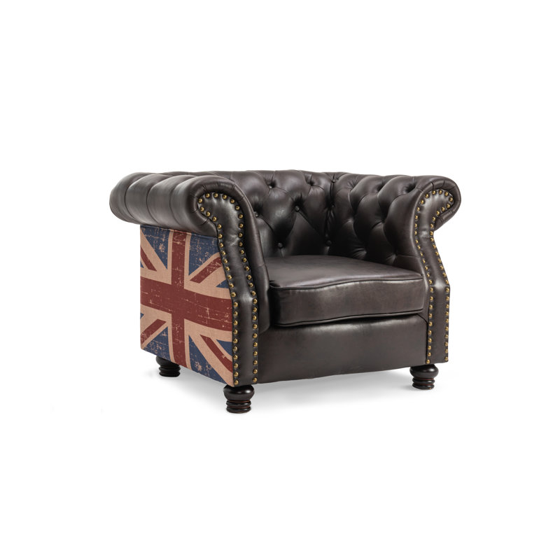 Vizcarrondo Faux Leather Accent Chair