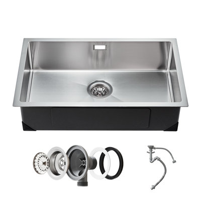 VEVOR 430mm W Single Bowl Stainless Steel Undermount Kitchen Sink
