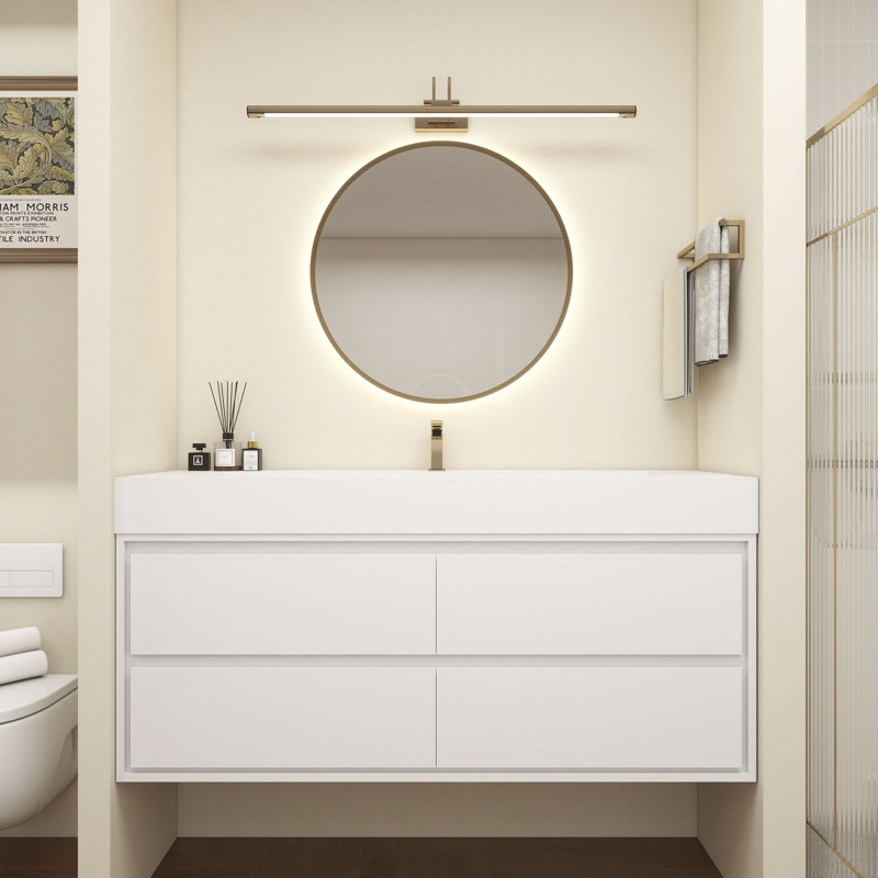 Base de meuble-lavabo 60 po Victoria, Blanc lustré