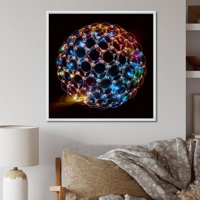 Circulare Gold Infinity Matrix I - fractales, impressions d'art mural
