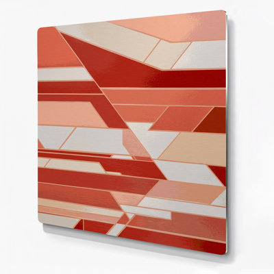 Hard Edge 22, art mural en métal beige
