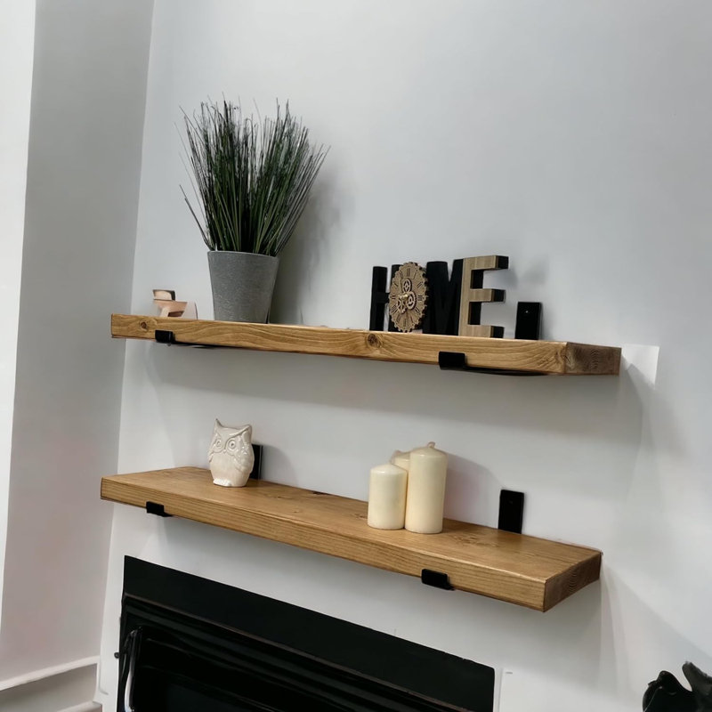 Pellenberg Bracket Shelf, 80cm H x 30cm W x 10cm D, Natural