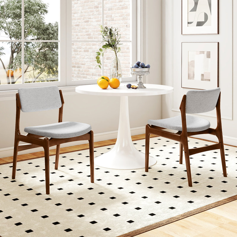 Ensemble de 2 chaises de salle à manger rembourrées Modern avec dossier inclinable pour la salle à manger, 2