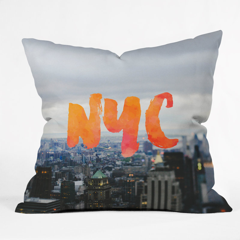 Coussin décoratif NYC Skyline, 20 po x 20 po