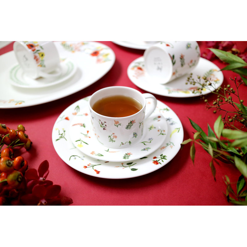 Language Of Flowers Bone China Cappuccino Cup