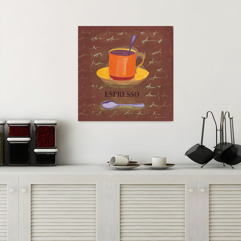 Espresso, art mural contemporain, H 18 po x l 18 po
