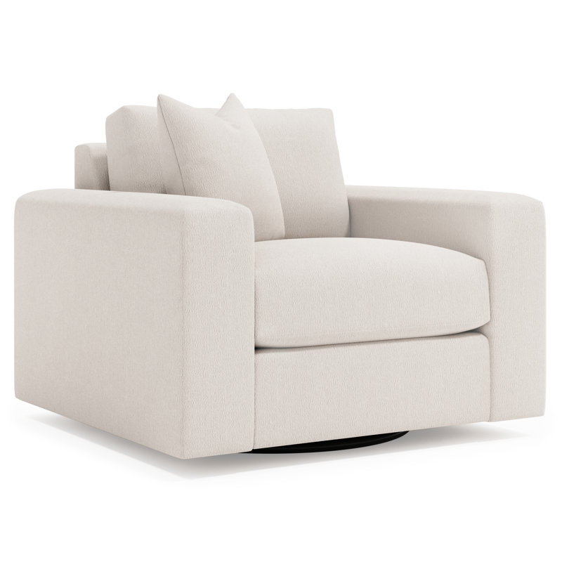 Vaughn Fabric Swivel Chair - Custom, Ecru 5548-100