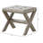 Linen Blend Accent Bench With Nailhead Trim-1290413633