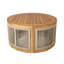 Table basse ronde d'extérieur en acacia-2053697157