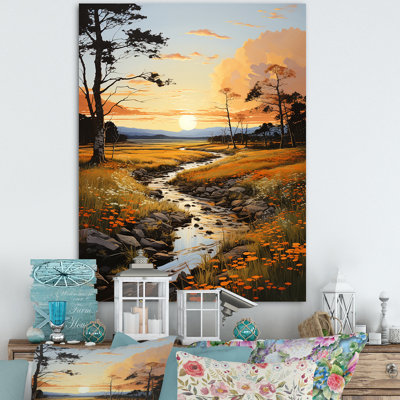 «Benedith Sunrise Golden Hour Pastoral II», reproduction sur toile