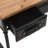 Console Table with Castors 39.4"x13"x31.5" Solid Wood Fir