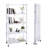 4 Tier Folding Shelf on Wheels (White)