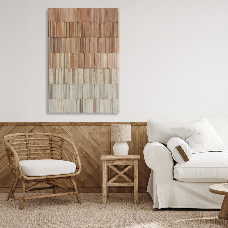 Toile murale en terre cuite carrelée, design par Flora Kouta, H 30 po x l 20 po
