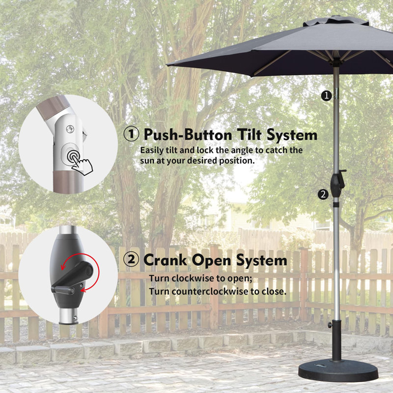 Parasol de patio, Gris