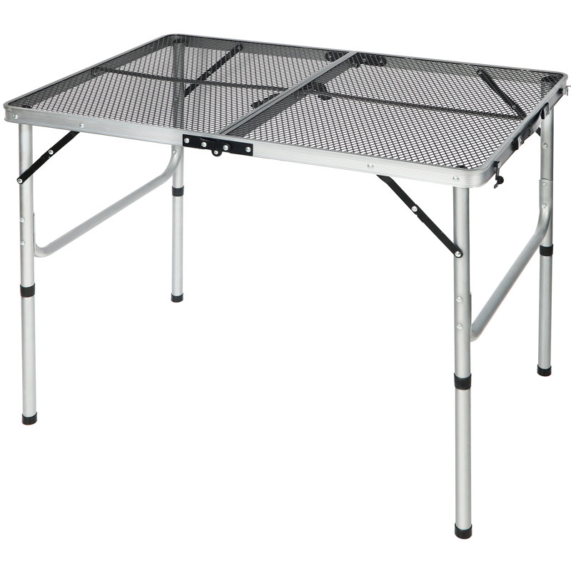 Keirrah Folding Outdoor Table for Grill, Champagne, 24" W x 48" L x 28" H