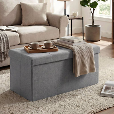 Folding Storage Ottoman Bench