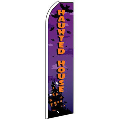 Double Sided 138'' H x 30'' W Polyester Halloween Feather Banner