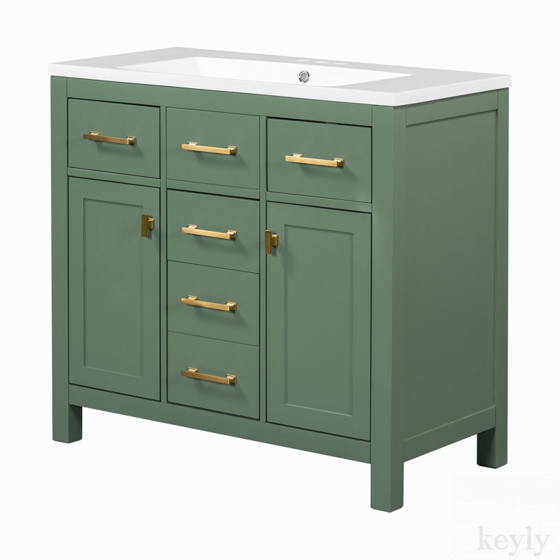 Meuble-lavabo simple 36 po avec plateau en résine Esjay