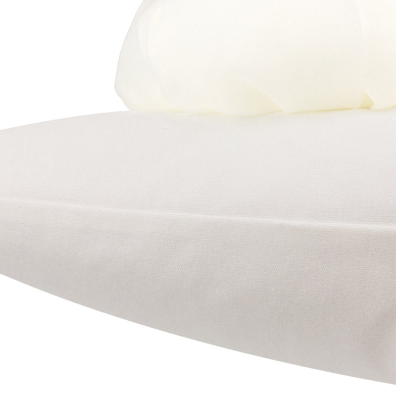 Housse de coussin décoratif décorative 3D Rose Flower Design18 x 18 pouces, Blanc