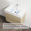 Meuble-lavabo mural avec lavabo en résine-497806943