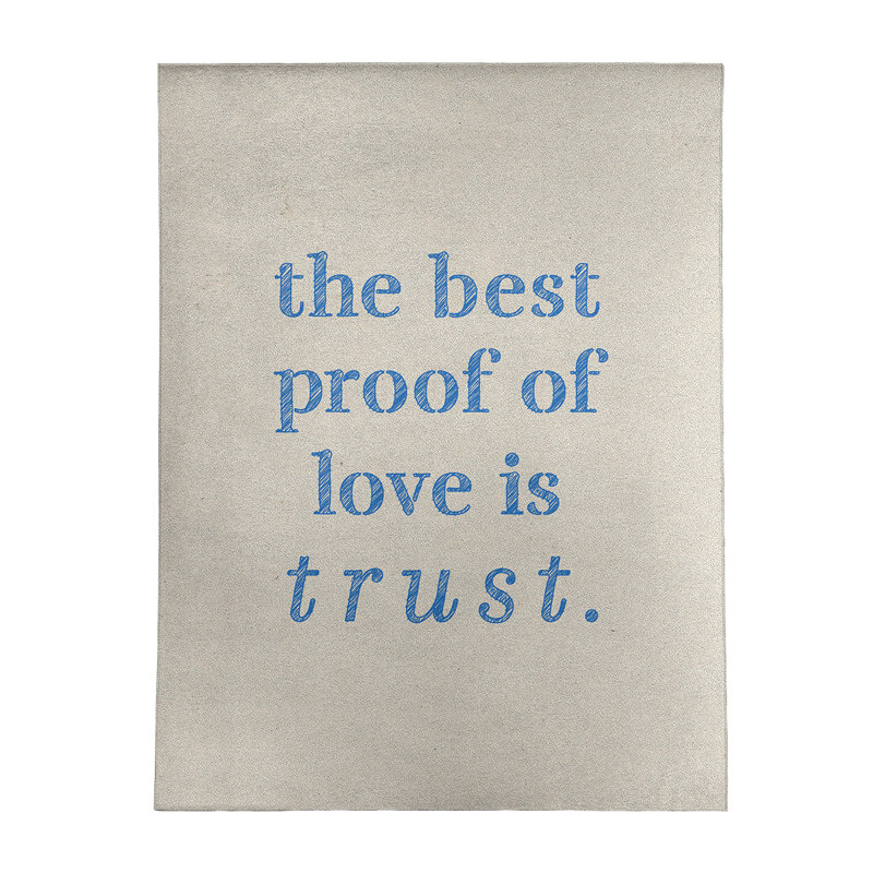 Tapis d’amour en polyester à & trust quoted quot, Rectangle 5 pi x 7 pi