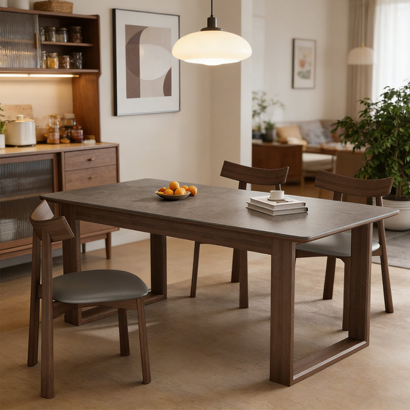 Table de salle à manger de luxe, 5 pièces: table, 4 chaises, 29.53"H x 55.12"L x 31.5"W