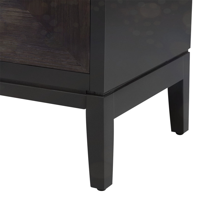 Versatile FourDoor Sideboard with Exquisite Design for All Spaces, Black