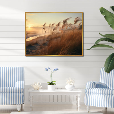 " Minimalism Grass Landscape " Mixed Media Print