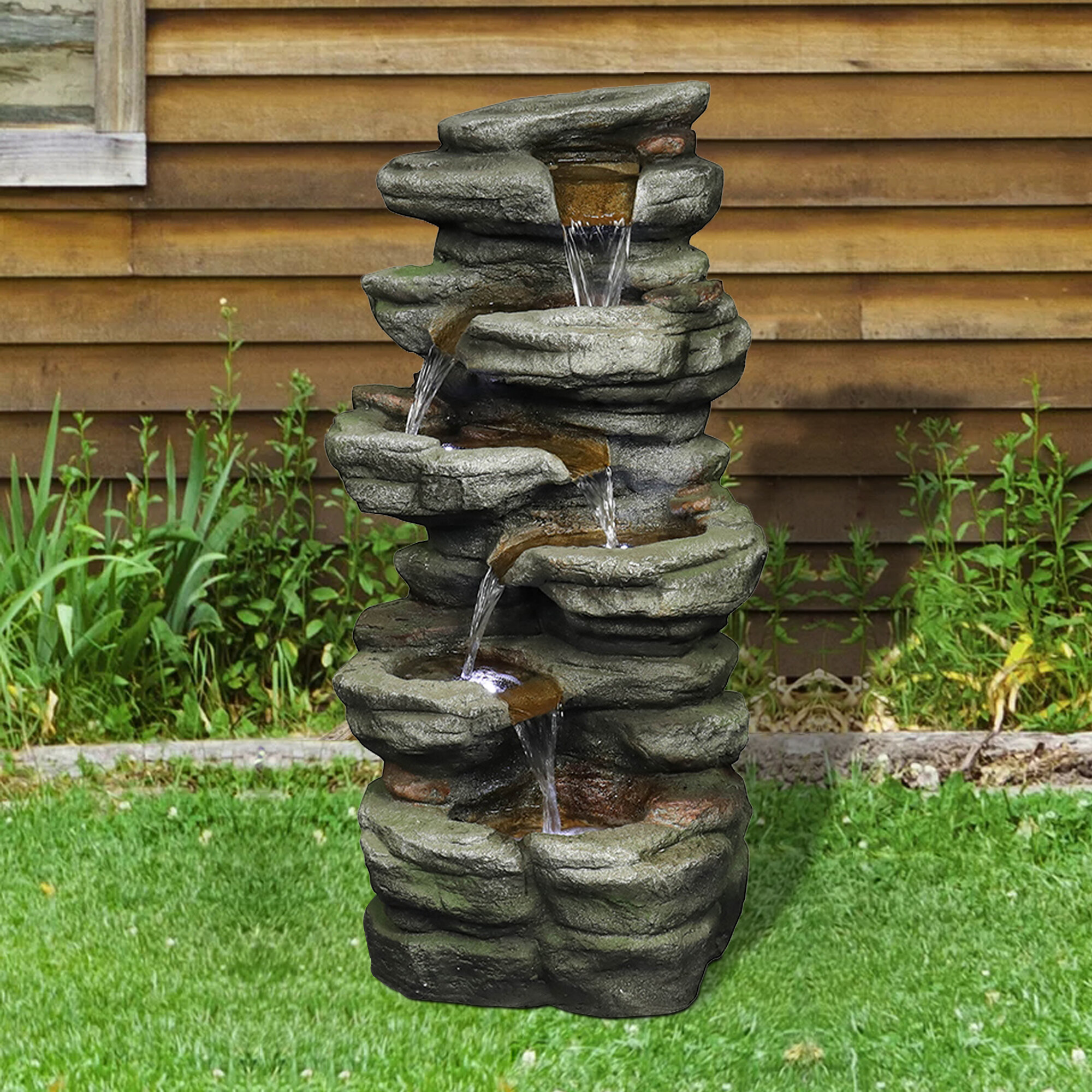 Millwood Pines Simran Fountain with Light | Wayfair