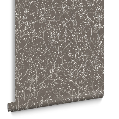 Floral Metallic Wallpaper Roll by Clarissa Hulse