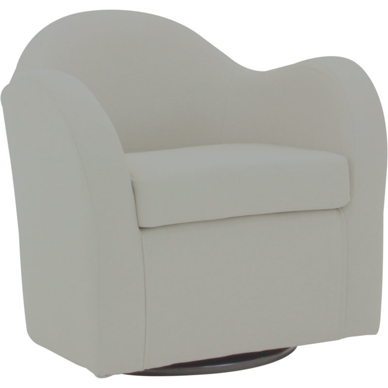 Fauteuil pivotant l 30,5 po Brada, Tissu performance natté avoine Jitterbug