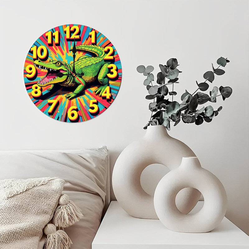 Horloge alligator colorée