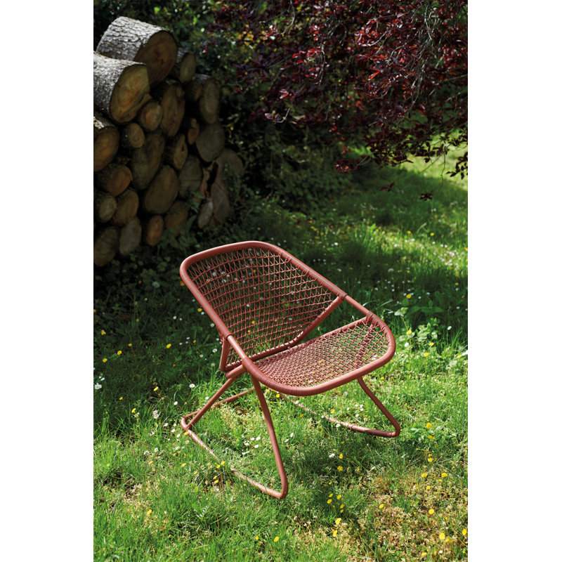 Sixties Outdoor Rocker Chair, Red Ochre