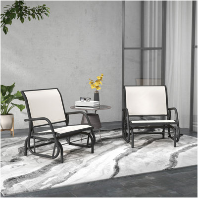 Ensemble de 2 fauteuils oscillants oscillants Outsunny Porch
