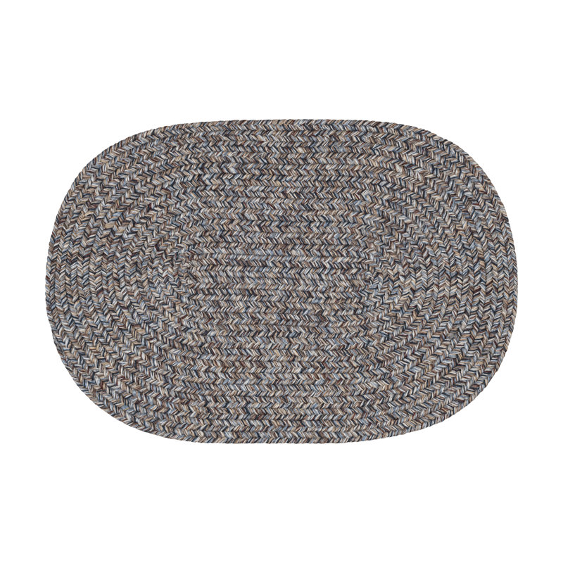 Tapis intérieur / extérieur bleu Seline, Ovale 5 pi x 8 pi