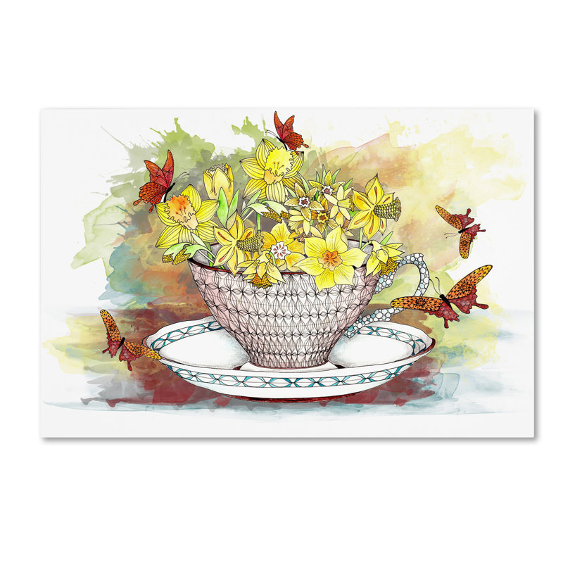 «Spring In A Teacup», reproduction d'impression sur toile tendue, H 30 po x l 47 po