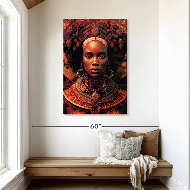 Femme rouge Leisha, H 45 po x l 30 po